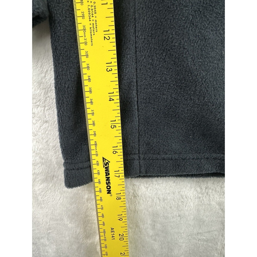 Columbia 1/4 Snap Fleece Jacket Mens Small Long Sleeve black gray EUC - Picture 7 of 10